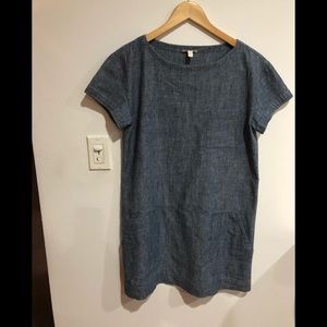 Classic denim-look shift dress